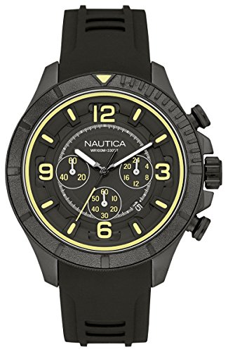 Nautica – nai19526g – Armbanduhr – Quarz Analog – Zifferblatt schwarz Armband Silikon Schwarz von Nautica