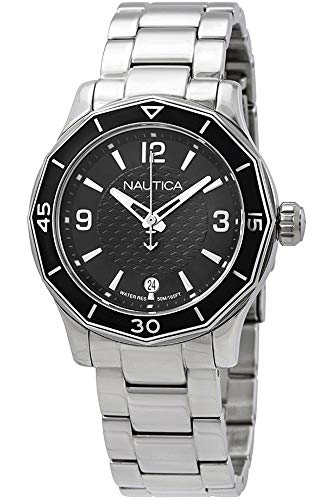 Nautica Herren Analog Quarz Uhr mit Edelstahl Armband 6.56086E+11 von Nautica