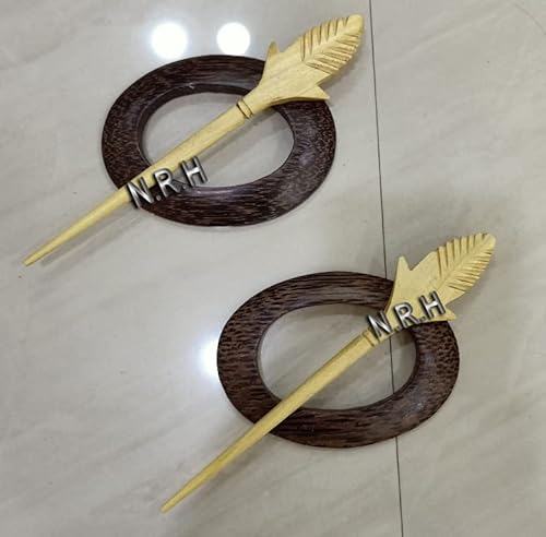 Chinesischer Haarstab im Retro-Design, Holz-Haarstäbchen für Frauen und Mädchen, langes Haar (2 Stück) von Nautical Replica Hub