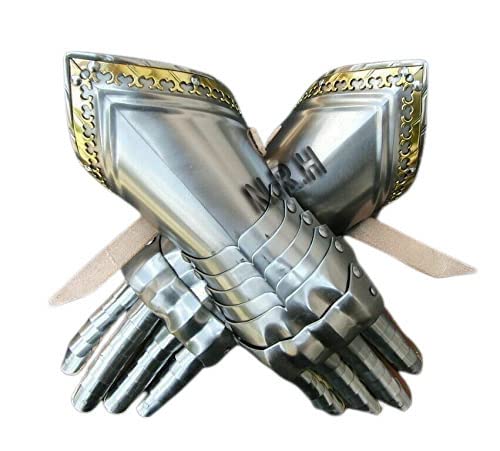 Mittelalterliche 18 GA Stahl späte Gothic Ritter Fingerhandschuhe Rüstung Handschuhe für Halloween von Nautical Replica Hub
