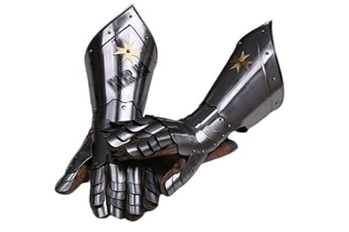 Mittelalterliche Gothic-Ritter-Arm-Handschuhe, Metall, Reenactment, tragbar, Cosplay, SCA, LARP, Kostüme, Stulpen von Nautical Replica Hub