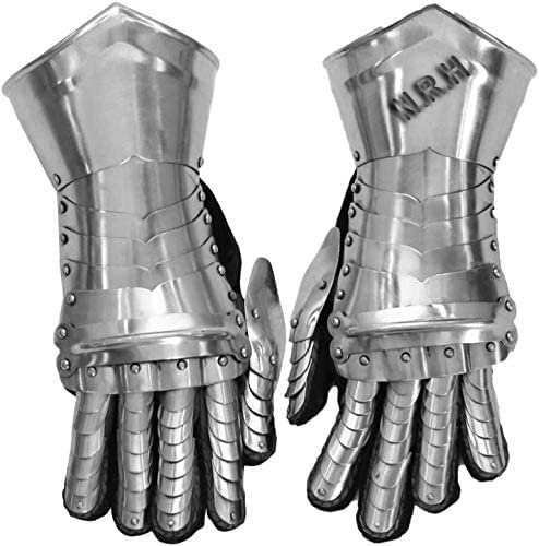 Mittelalterliche Ritter Handschuhe Rüstung Stahl Handschuhe Halloween Funktion & Krieger Handschutz Stahlhandschuhe von Nautical Replica Hub