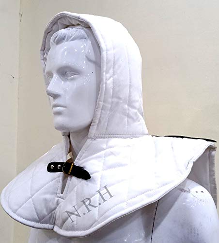 Nautisch Replica Hub Mittelalter Renaissance New Armor Gepolsterte Arming Cap Kragen Kopf Hals Baumwolle Weiß von Nautical Replica Hub