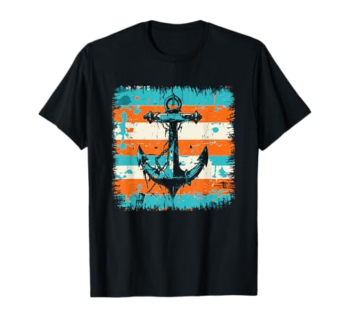 Matrosenkostüm Anker Kapitän Matrose Kostüm Herren Segel T-Shirt von Nautik Anker Strandliebhaber Segler Boot Segelboot
