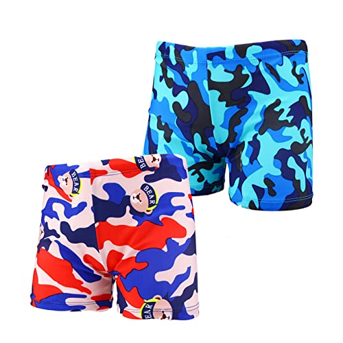 NautySaurs 2er-Pack Jungen Badehose 1–10 Jahre Kinder Bademode Dinosaurier Hai Shorts, Camouflage-rot+blau, 6-8 Jahre NautySaurs 2er-Pack Jungen Badehose 1–10 Jahre Kinder Bademode Dinosaurier Hai Shorts, Camouflage-rot+blau, 6-8 Jahre von NautySaurs