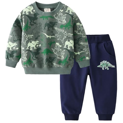 NautySaurs Bekleidungsset für Kleinkinder, Jungen, bedrucktes Sweatshirt und Hose, Frühlings-Herbst-Outfits, C-camouflage, 1-2 Jahre NautySaurs Bekleidungsset für Kleinkinder, Jungen, bedrucktes Sweatshirt und Hose, Frühlings-Herbst-Outfits, C-camouflage, 1-2 Jahre von NautySaurs