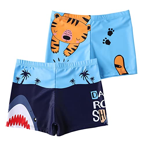 NautySaurs Jungen Badehose 2-11 Jahre Baby Jungen Bademode Kinder Badeshorts mit Cartoon Dinosaurier, Set 1, 3-5 Jahre von NautySaurs