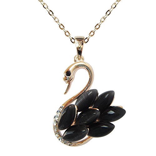 Navachi - Basismetall, vergoldet mit 18 kt Marquiseschliff schwarz Opale von Navachi