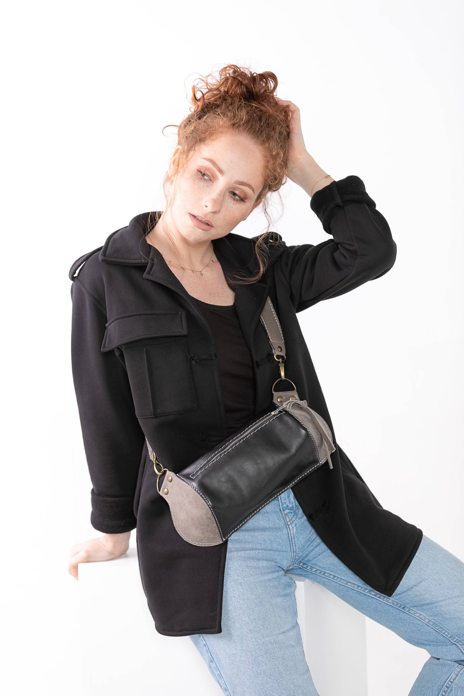 Frauen Crossbody Barrel Tasche, Leder Zylinder Handgemachte Runde Cross Body Geldbörse, Kreis Kleine Schultertasche, Geschenk Für von NavahoClothing