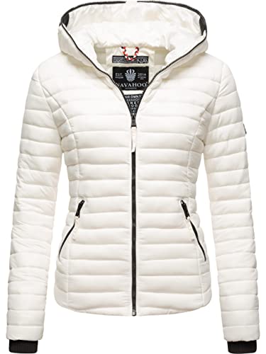 Navahoo Damen Damen leichte Übergangsjacke Steppjacke mit Kapuze Kimuk Offwhite Gr. XL von Navahoo