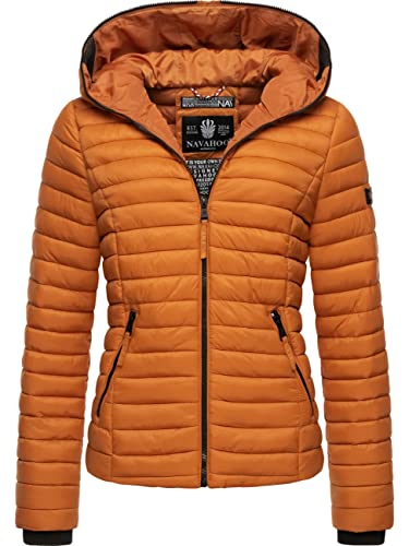 Navahoo Damen Damen leichte Übergangsjacke Steppjacke mit Kapuze Kimuk Rusty Cinnamon Gr. S von Navahoo