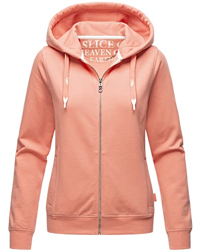 Navahoo Damen Hoodie Sweatjacke Kapuzen Jacke Sweater Pullover Engelshaar Apricot 38 - M von Navahoo