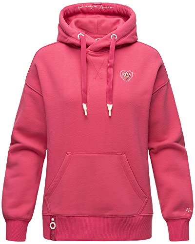 Navahoo Damen Hoodie Sweatjacke Kapuzen Sweater Oversize Pullover Goldfee Pink 36 - S von Navahoo