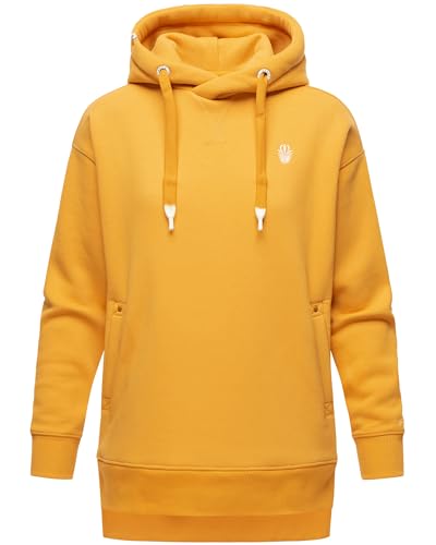 Navahoo Damen Hoodie Sweatjacke Kapuzen Sweater Oversize Pullover Silberengelchen XS-XXL (DE/NL/SE/PL, Alphanumerisch, M, Regular, Regular, Mid Yellow) von Navahoo