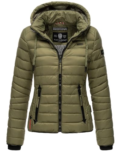 Navahoo Damen Jacke Steppjacke Übergangsjacke gesteppt Stepp Frühjahr B650 [B650-Lulana-Dusty-Olive-Gr.XS] von Navahoo