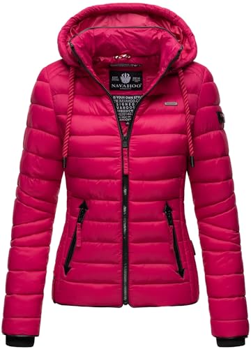 Navahoo Damen Steppjacke XS-XXL leichte Übergangsjacke mit abnehmbarer Kapuze, wasserabweisend, taillierter Schnitt B650 (XS,Fuchsia) Navahoo Damen Steppjacke XS-XXL leichte Übergangsjacke mit abnehmbarer Kapuze, wasserabweisend, taillierter Schnitt B650 (XS,Fuchsia) von Navahoo