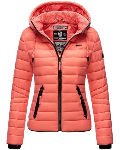 Navahoo Damen Jacke Steppjacke Übergangsjacke gesteppt Stepp Frühjahr B650 [B650-Lulana-Rosa-Coral-Gr.M] von Navahoo