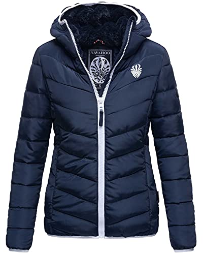 Navahoo Damen Jacke Steppjacke Übergangsjacke gesteppt Stepp Herbst B675 [B675-Elv-Navy-Gr.M] von Navahoo