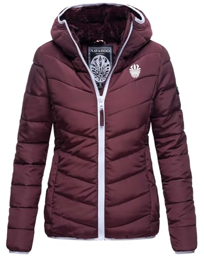 Navahoo Damen Jacke Steppjacke Übergangsjacke gesteppt Stepp Herbst B675 [B675-Elv-Weinrot-Gr.M] von Navahoo