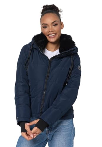 Navahoo Damen Jacke Winter Steppjacke warm Kapuze gesteppt B981 [B981-Mitlieb-Navy-Gr.L] von Navahoo