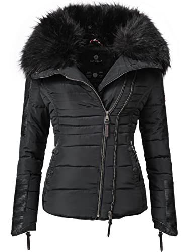 Navahoo Damen warme Winter Steppjacke Yuki2 Schwarz Gr. M von Navahoo