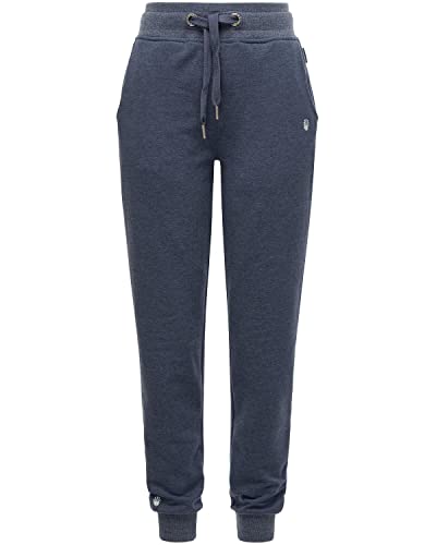 Navahoo Damen Jogginghose Sweathose Sporthose Relaxhose Schmusekätzchen Dusty Blue Melange Gr. L von Navahoo