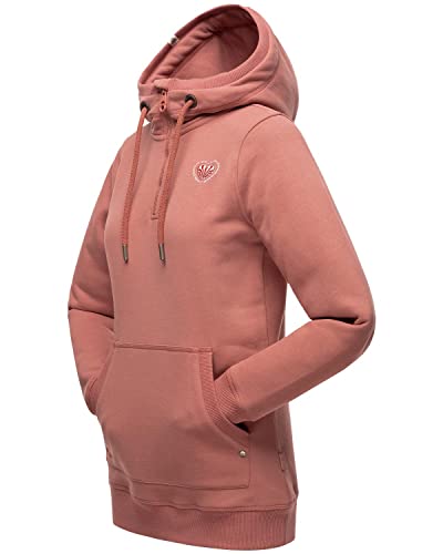 Navahoo Damen Kapuzen-Pullover Long-Sweatshirt Hoodie Zauberelfe Dusty Dark Rose Gr. M von Navahoo