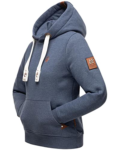 Navahoo Damen Kapuzenpullover Hoodie Sweatshirt Damlaa Dusty Blue Melange Gr. M von Navahoo