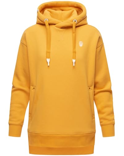 Navahoo Damen Kapuzenpullover Sweatshirt Hoodie Pulli mit Kapuze B906 [B906-Gelb-Gr.M] von Navahoo
