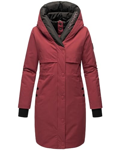 Navahoo Damen Mantel Lange warme Winter Steppjacke mit Kapuze Snowelf Bordeaux Gr. S Navahoo Damen Mantel Lange warme Winter Steppjacke mit Kapuze Snowelf Bordeaux Gr. S von Navahoo
