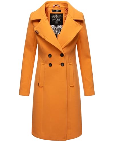 Navahoo Damen Mantel Trenchcoat Winterjacke Wintermantel B661 [B661-Wool-Apricot-Sorbet-Gr.XXL] von Navahoo
