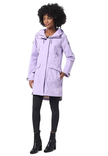 Navahoo Damen Parka Übergangsjacke mit Kapuze Frühlings Jacke B920 [B920 - Light-Lila Größe S - Gr. 36] von Navahoo