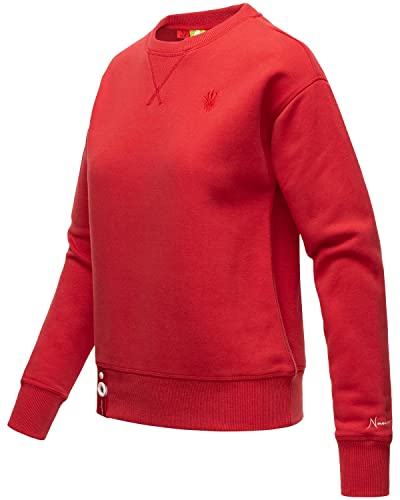 Navahoo Damen Pullover Sweatshirt Longsleeve aus recyceltem Material Zuckerschnecke Red Gr. L von Navahoo