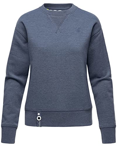 Navahoo Damen Pullover Sweatshirt Pulli Sweater Rundhals [B904-Blau-Gr.L] von Navahoo