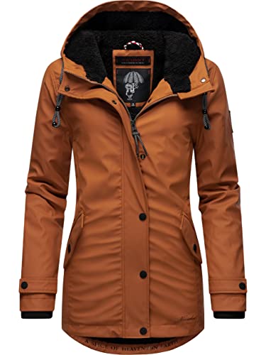 Navahoo Damen Winterjacke Kurze Regenjacke wasserdicht warm gefüttert mit Kapuze Lindraa Rusty Cinnamon Gr. L von Navahoo