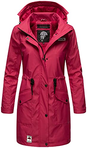 Navahoo Damen Softshell Jacke Winterjacke wasserabweisend Outdoor lang B678 [B678-Deik-Fuchsia-Gr.S] von Navahoo