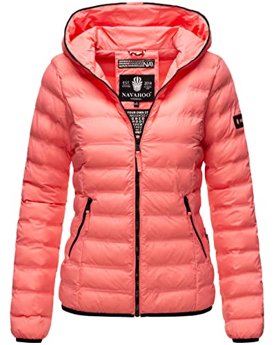 Navahoo Damen Übergangsjacke leichte Steppjacke Outdoor-Jacke mit Kapuze Neevia Coral Gr. S von Navahoo