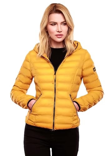 Navahoo Damen Stepp Jacke Übergangsjacke gesteppt B859 [B859-Neevi-Gelb-Gr.M] von Navahoo