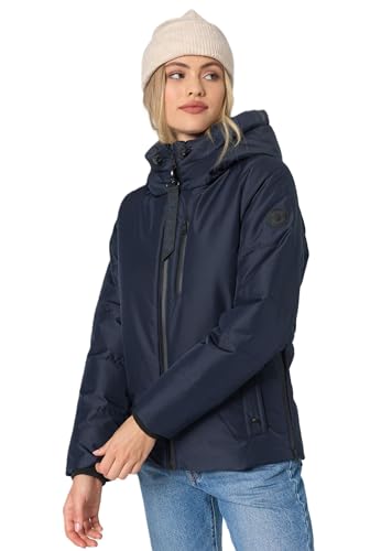 Navahoo Damen Stepp Jacke Übergangsjacke gesteppt warm Kapuze B960 [B960-Kruemel-Navy-Gr.M] von Navahoo