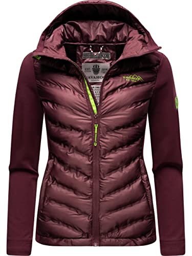 Navahoo Damen leichte Übergangsjacke Steppjacke mit Kapuze Nimm Mich Mit Aubergine Gr. M von Navahoo