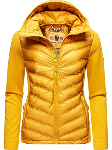 Navahoo Damen leichte Übergangsjacke Steppjacke mit Kapuze Nimm Mich Mit Yellow Gr. S von Navahoo