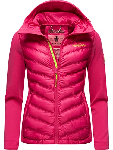 Navahoo Damen leichte Übergangsjacke Steppjacke mit Kapuze Nimm Mich Mit Pink Gr. S von Navahoo