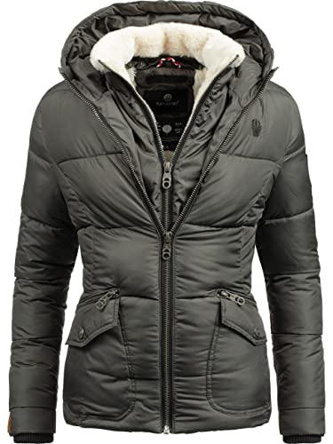 Navahoo Damen Winterjacke Steppjacke Megan Anthrazit Gr. S von Navahoo