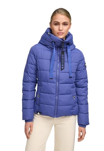 Navahoo Damen Steppjacke Winterjacke Stehkragen gefüttert B930 [B930-Amay-Blue-Violet-Gr.M] von Navahoo