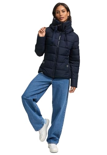 Navahoo Damen Steppjacke Winterjacke Stehkragen gefüttert B930 [B930-Amay-Navy-Gr.XXL] von Navahoo