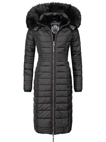 Navahoo Damen Wintermantel Warmer Steppmantel lang mit Kapuze Umay Schwarz Gr. S Navahoo Damen Wintermantel Warmer Steppmantel lang mit Kapuze Umay Schwarz Gr. S von Navahoo