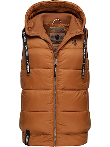 Navahoo Damen Steppweste leichte Outdoor-Weste Übergangsjacke mit Kapuze Kassidy Rusty Cinnamon Gr. XXL von Navahoo