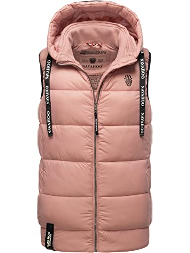 Navahoo Damen Steppweste leichte Outdoor-Weste Übergangsjacke mit Kapuze Kassidy Powder Rose Gr. XS von Navahoo