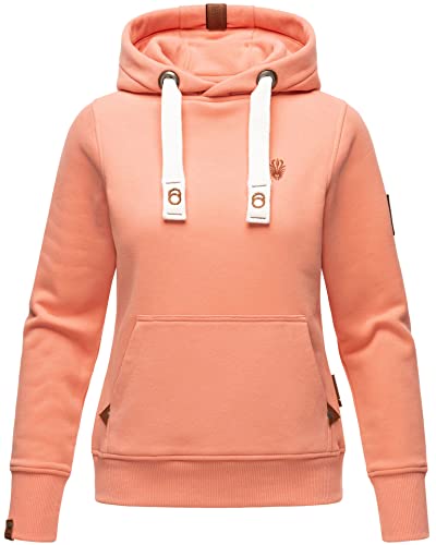 Navahoo Damen Sweatshirt Hoodie Pullover Pulli Sweater Kapuze warm B686 [B686-Daml-Apricot-Gr.M] von Navahoo