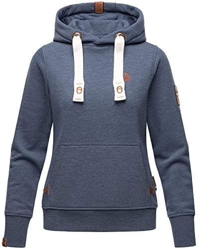 Navahoo Damen Sweatshirt Kapuzenpullover Hoodie Damlaa XS-XXL 7 Farben (S, Dusty Blau) von Navahoo